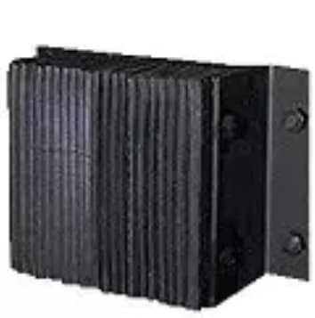 Laminated dock bumper with steel mounting bracket for loading dock protection.