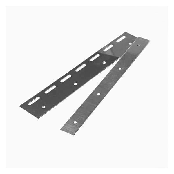 Two metal mounting strips for industrial door PVC curtains.