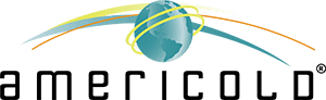 Americold logo featuring a blue globe with yellow orbital rings.