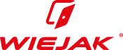 Red Wiejak logo featuring a stylized open door icon on a black background.