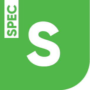 White letter S and SPEC text on a green background icon.